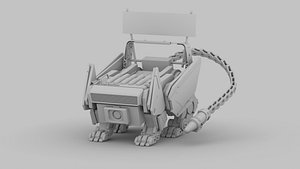 hot dog IP robot cat hard surface