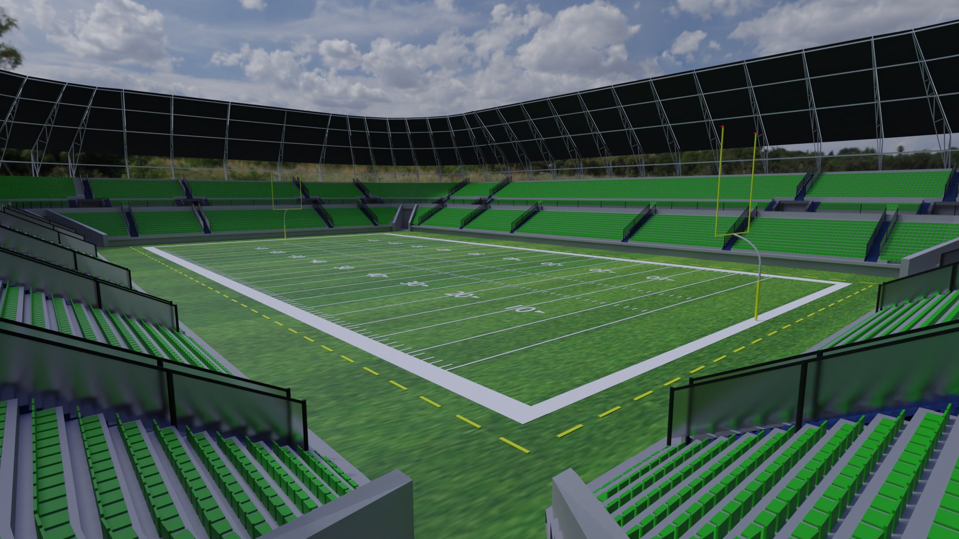 3D American Football Stadium Model - TurboSquid 1930477