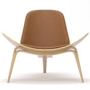 3d model of shell chair hans