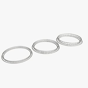 3D triangular circular truss