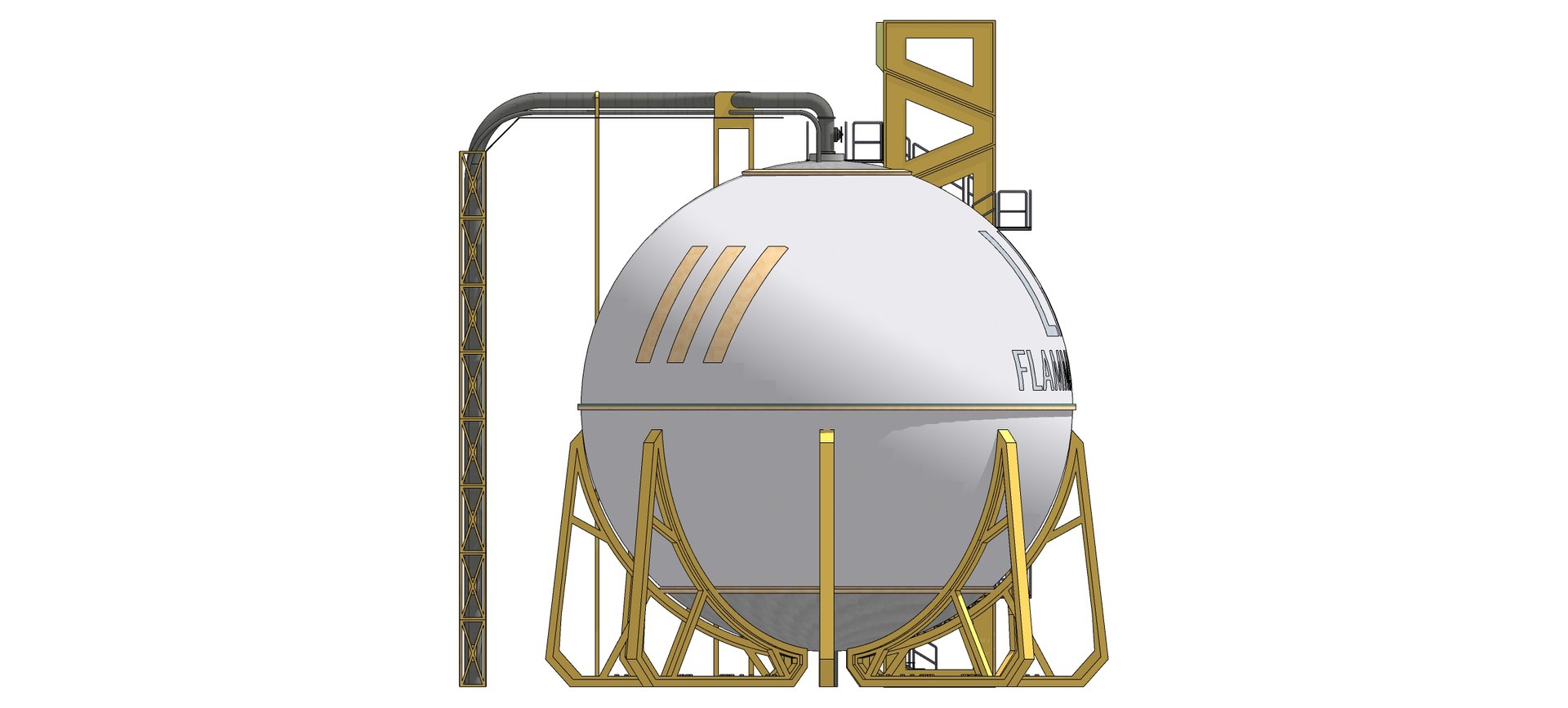 3D Sci-fi Spherical Tank 002 - TurboSquid 1858306