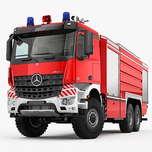 Mercedes Arocs Fire Truck 3D model