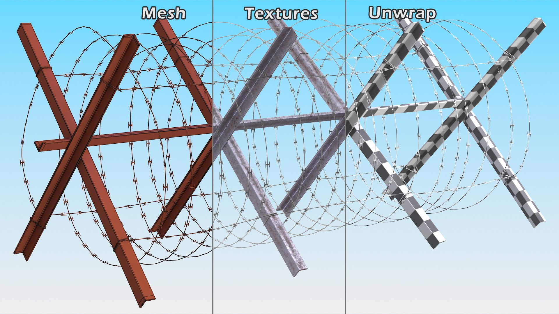 3D model Military Obstacles Collection 3 https://p.turbosquid.com/ts-thumb/ua/LT5Hil/Bq/militaryobstaclescollection3c4dmodel015/jpg/1694900172/1920x1080/fit_q87/b92896deb4ed7b2584d6037b3aadbe0a2ab28da7/militaryobstaclescollection3c4dmodel015.jpg