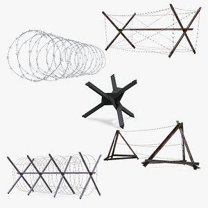 3D model Military Obstacles Collection 3
