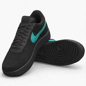 3D Nike Air Force 1 Low Tiffany Leather Sneakers