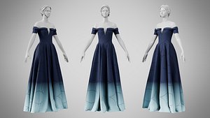 Dress 08 Yankees Blue With Design 3D