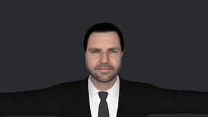 JD Vance Hyper Realistic Full Body Fully Rigged 3D Character 3D model