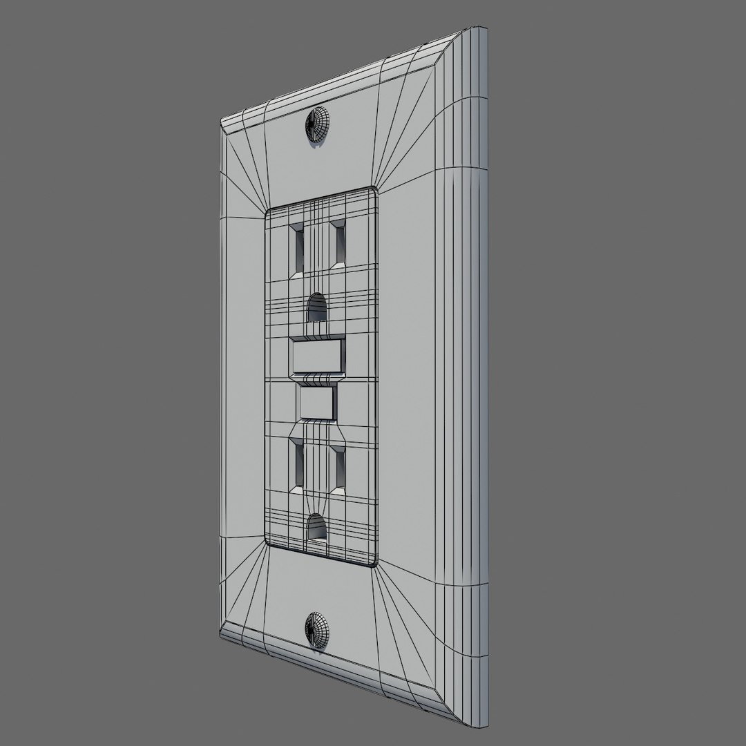 Gfci Wall Outlet 3d Model