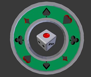 dice poker symbol 3D model