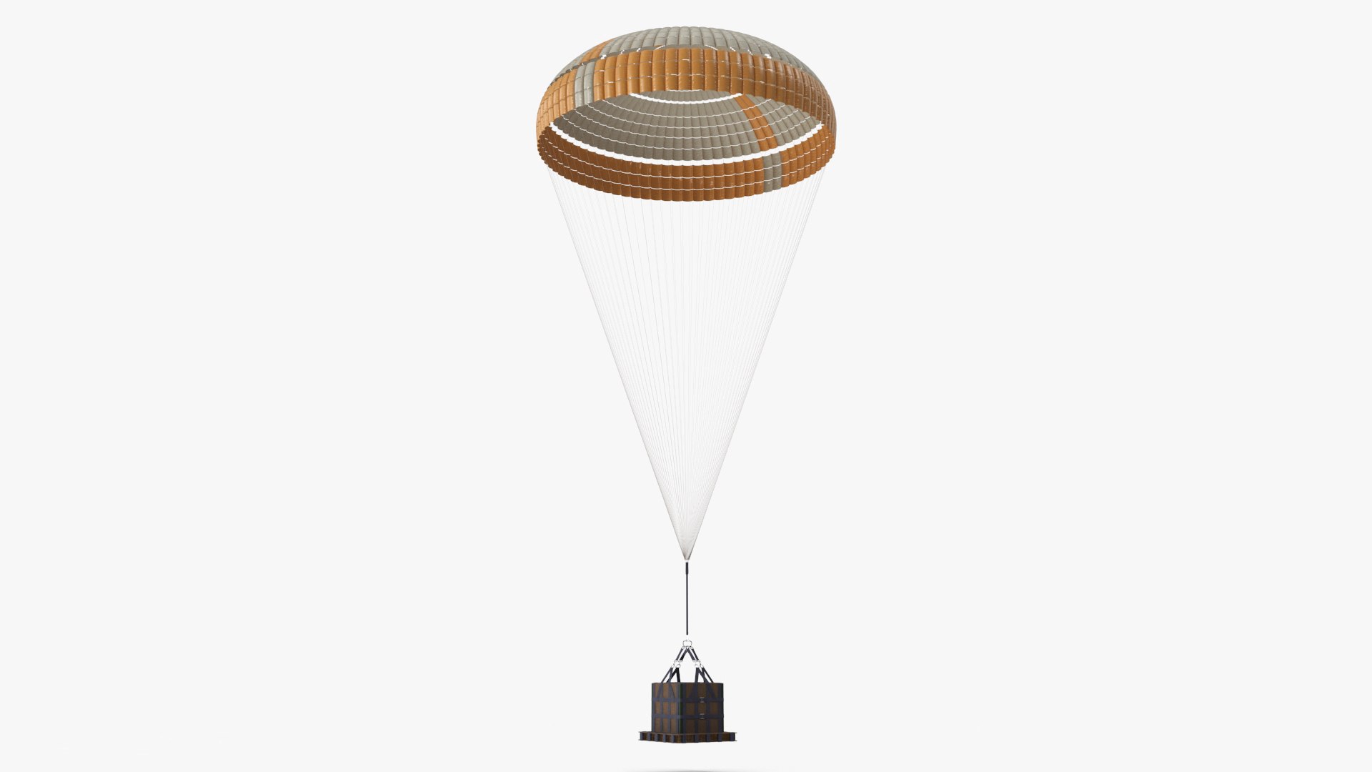 Subscale Parachute Single with Cargo Yellow 3D model preview
