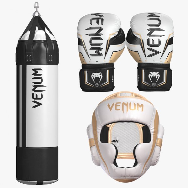Collection Kit Sparring Venum Boxing Gloves Headgear Bag 8K 3D model