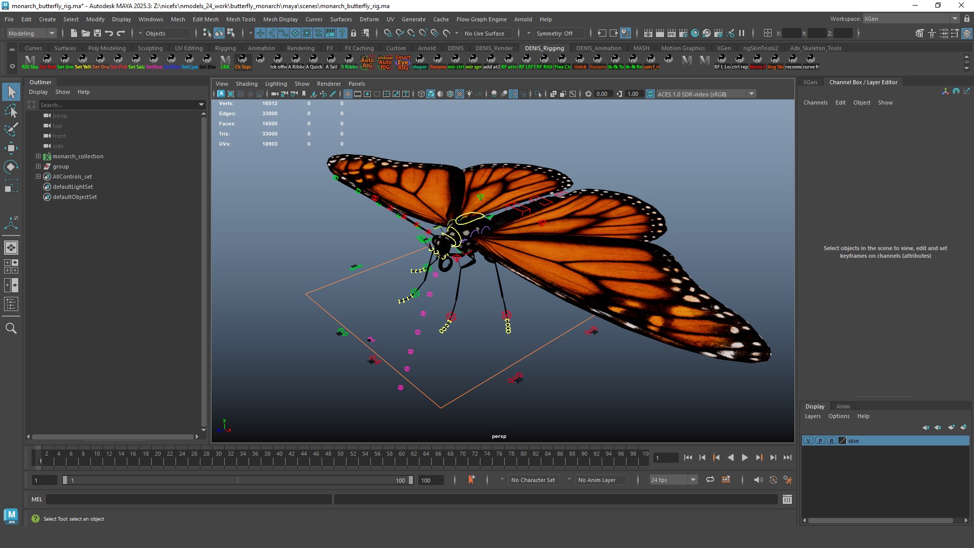 Monarch Butterfly Rigged Xgen 3D https://p.turbosquid.com/ts-thumb/ua/Yv30sV/Be/monarch_rigged_maya_screenshot_01/jpg/1760426895/1920x1080/fit_q87/4ff12a8087321052f85b9ad7a78b2d807938a94a/monarch_rigged_maya_screenshot_01.jpg