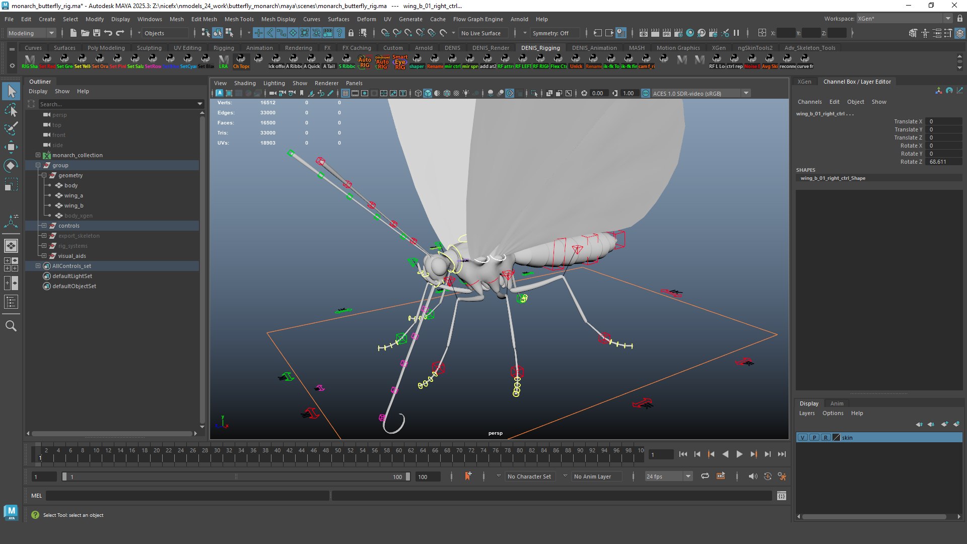 Monarch Butterfly Rigged Xgen 3D https://p.turbosquid.com/ts-thumb/ua/Yv30sV/M9/monarch_rigged_maya_screenshot_03/jpg/1760426895/1920x1080/fit_q87/0b80abf8759a273b9fd66ac9e5b272fb4b598292/monarch_rigged_maya_screenshot_03.jpg