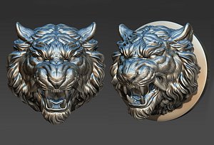 Tiger head in Japanese style