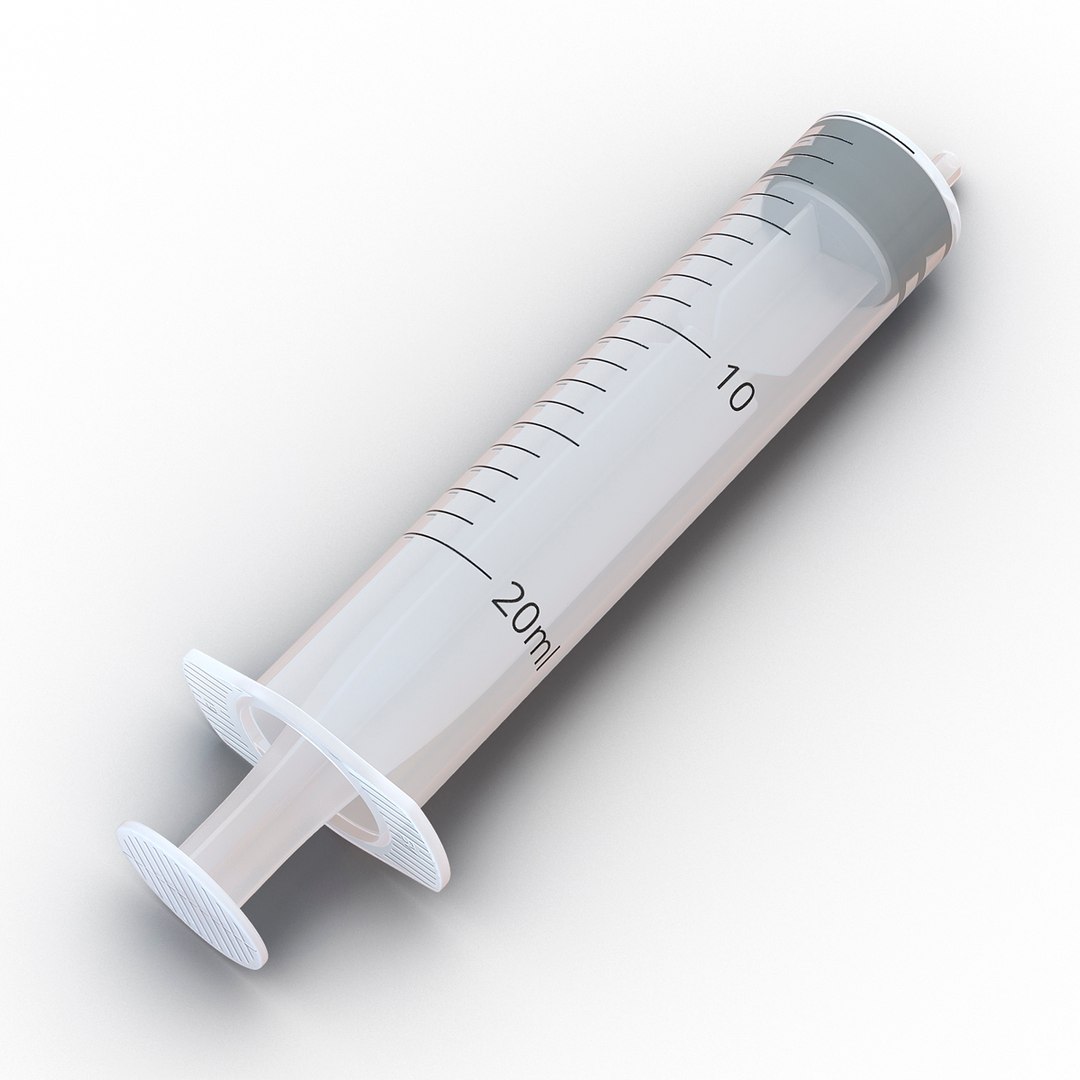 Disposable Syringe 20ml 3D model preview