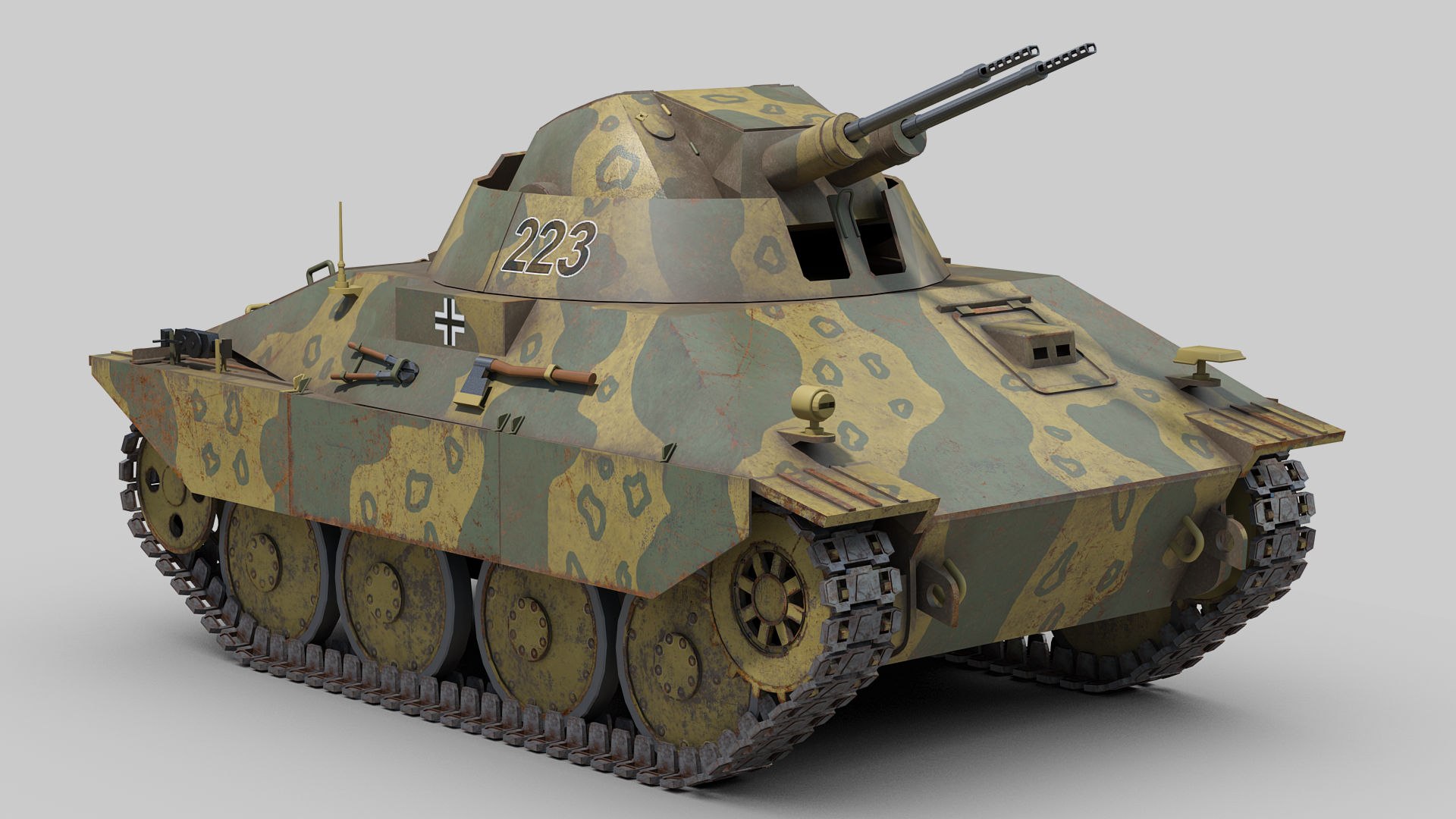 3D Flakpanzer 38t Kugelblitz Model - TurboSquid 2241576