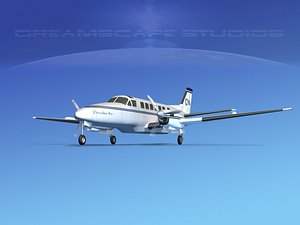 beechcraft air 3d model