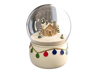 3D christmas globe snow model