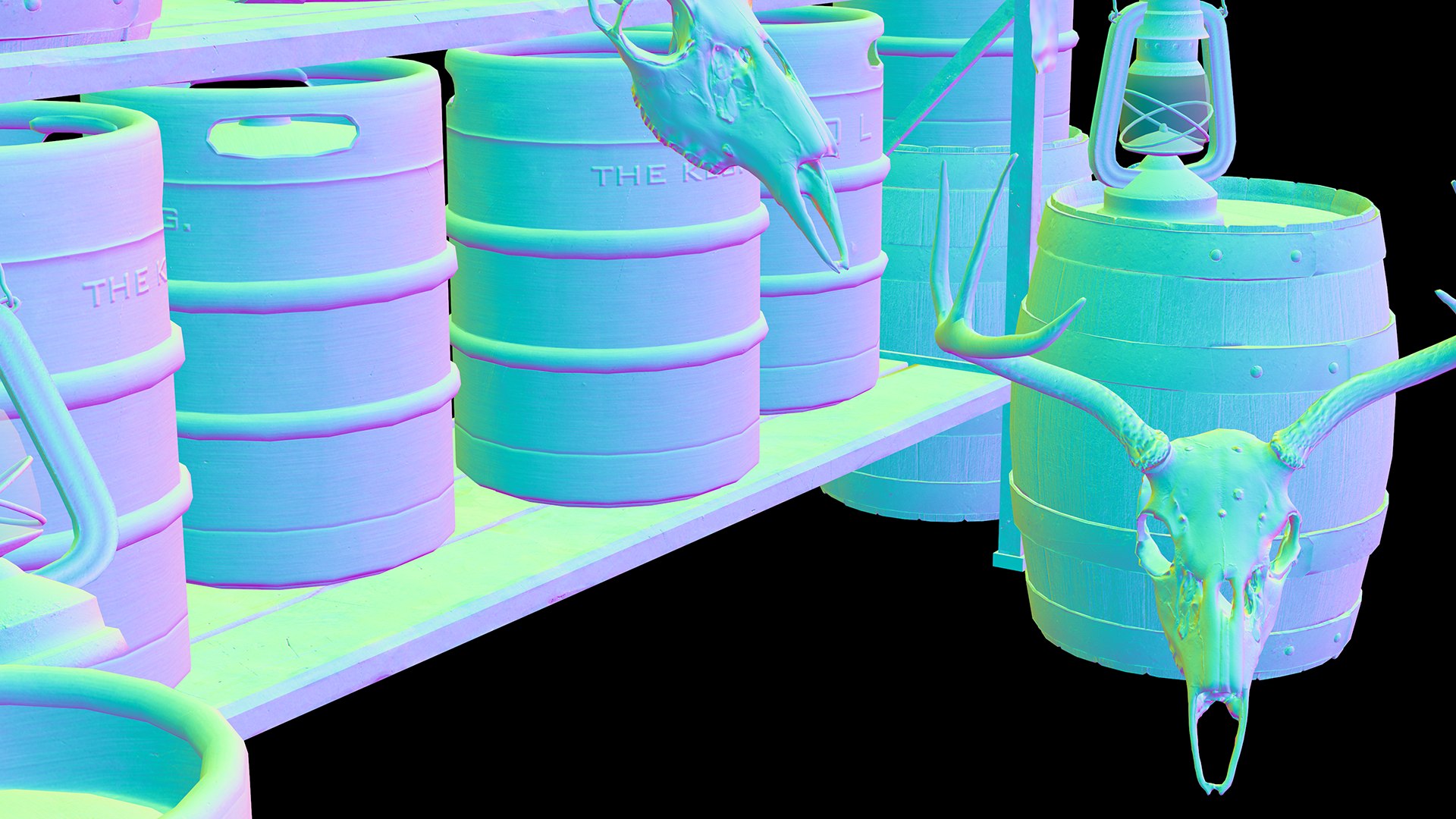 3D Model Beer Keg Pack PBR Game Ready TurboSquid 2036291