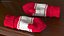 pair red wool mittens 3D