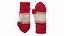 pair red wool mittens 3D