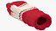 pair red wool mittens 3D