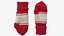 pair red wool mittens 3D