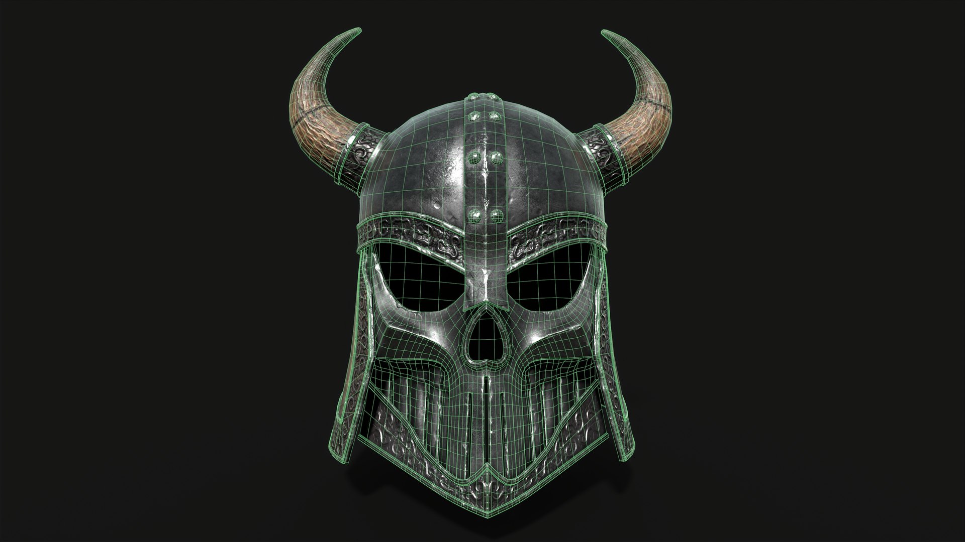 3D Helmet With Horns Low-poly 3D Model Model - TurboSquid 2202194