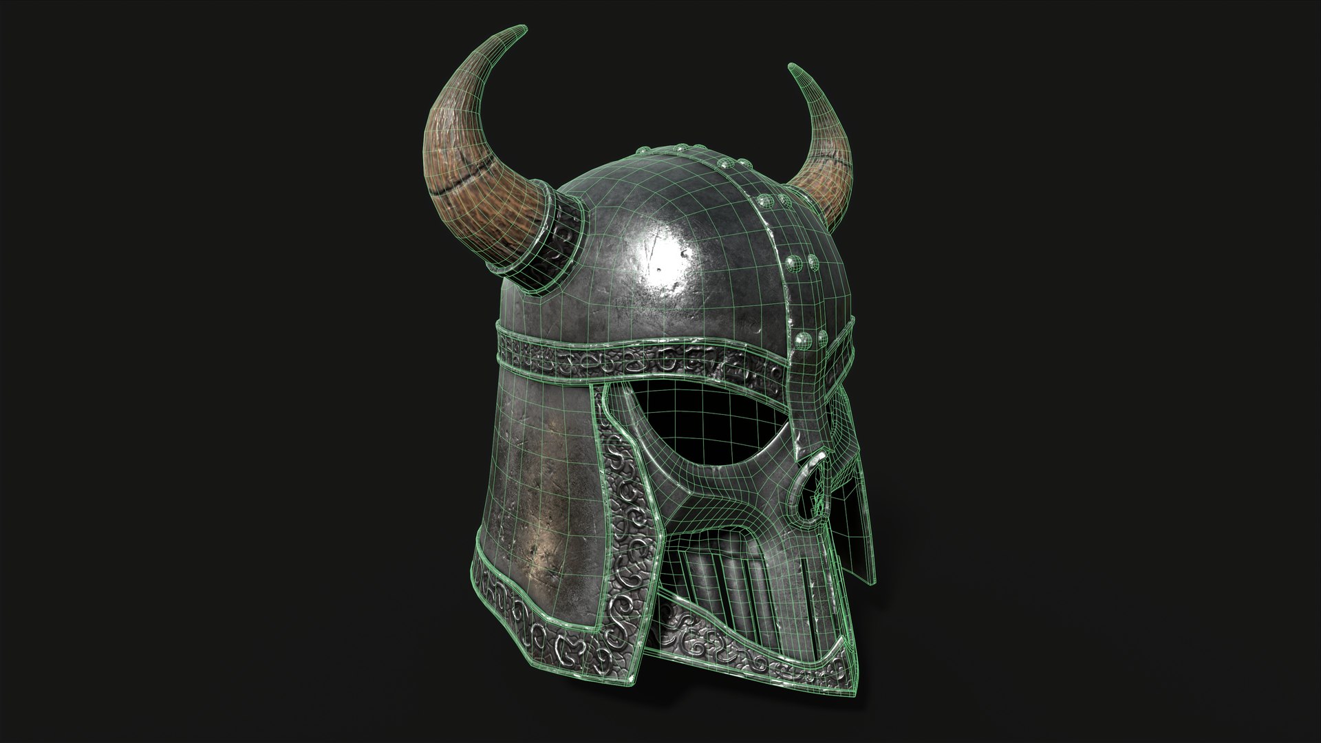 3D Helmet With Horns Low-poly 3D Model Model - TurboSquid 2202194