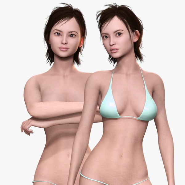 Lauren Realistic Girl in bikini Advance Shader 3D model