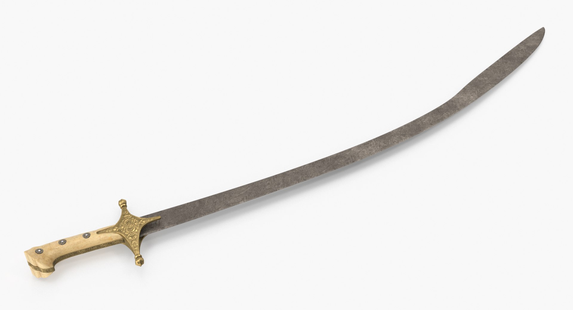 3D Ottoman Sword Model TurboSquid 1304441