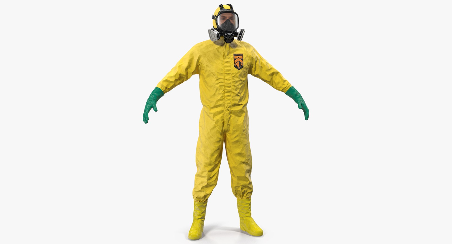 Hazmat Removal Worker Neutral Pose 3D Model 3D model preview