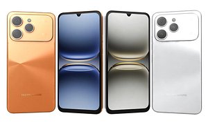 Tecno SPARK 40 Veil White And Sun Orange