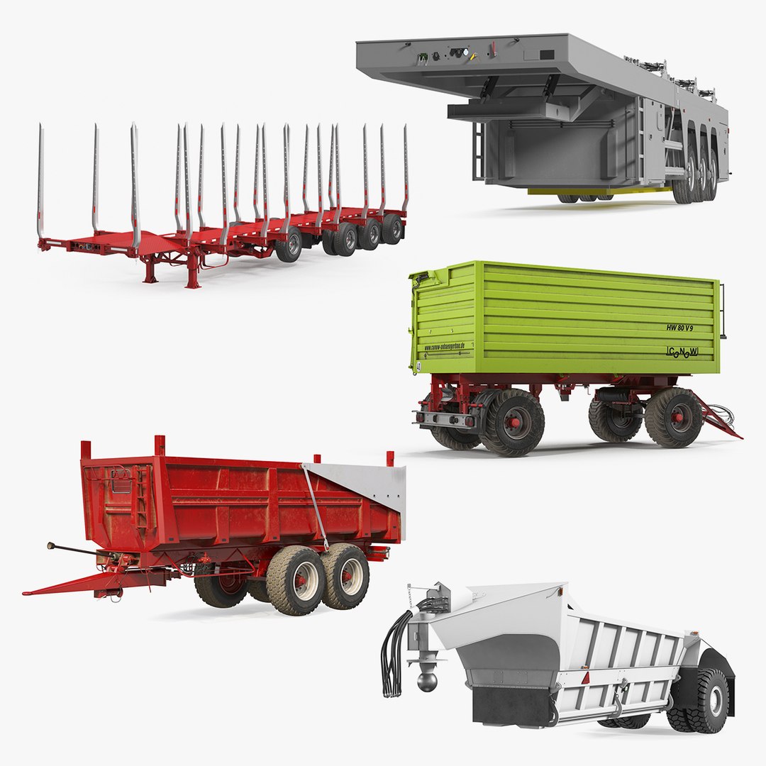 Trailers Collection 9 3D model preview