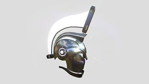 3D SciFi Spartan Helmet 07 Aluminum - Character Design model