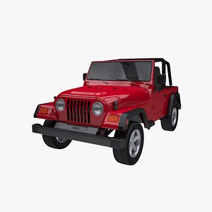 jeep wrangler tj open 3D model