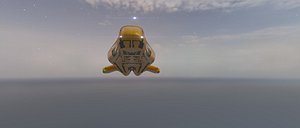 3D model Passenger Spaceship