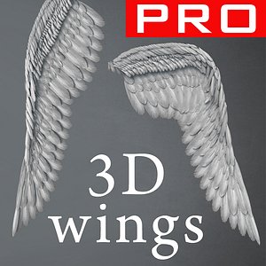 Angel Wings 3D Feathers Constantine Realistic