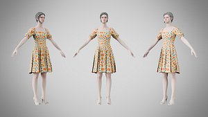 3D Dress 26 Retro Geometric Abstract