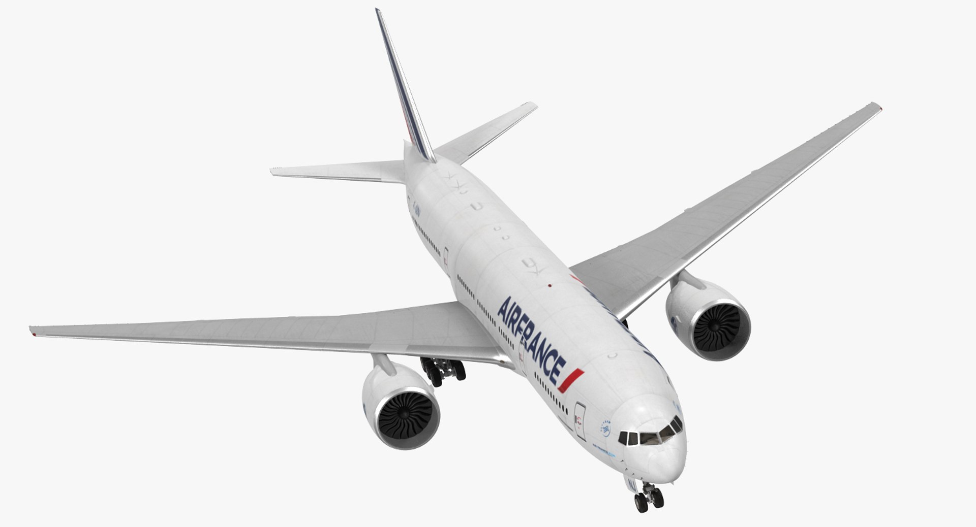 Boeing 777 200ER Air France 3D model preview