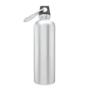 Reusable aluminium water black bottle