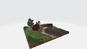 farm diorama 3D model