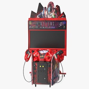 Arcade Game Machine Aliens Armageddon Off State Rigged