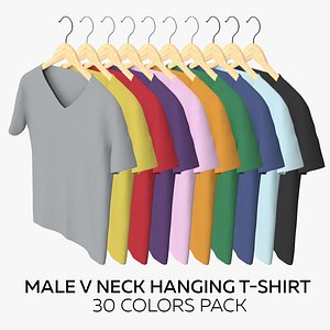Male V Neck Hanging 30 Colors Pack 3D