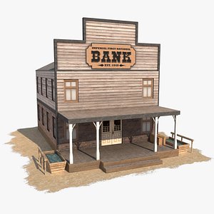 wild west bank 3d model