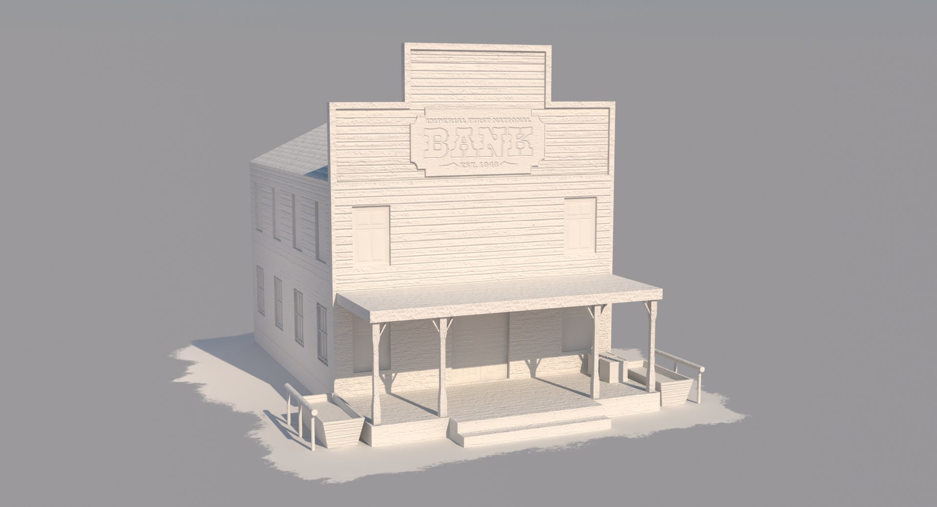 wild west bank 3d model