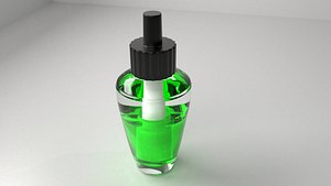 Air Freshener Bulb Half Filled with Green Liquid 3D model