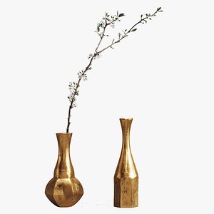 Pbr Aluminium Vases with Cherry Branch by Zara Home