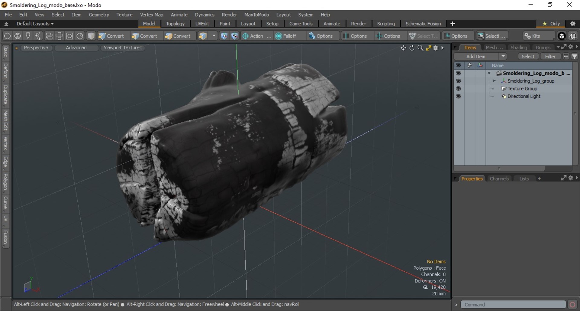 Smoldering Log Model - TurboSquid 2374694