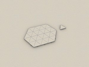 Articulated Triangle Coaster model